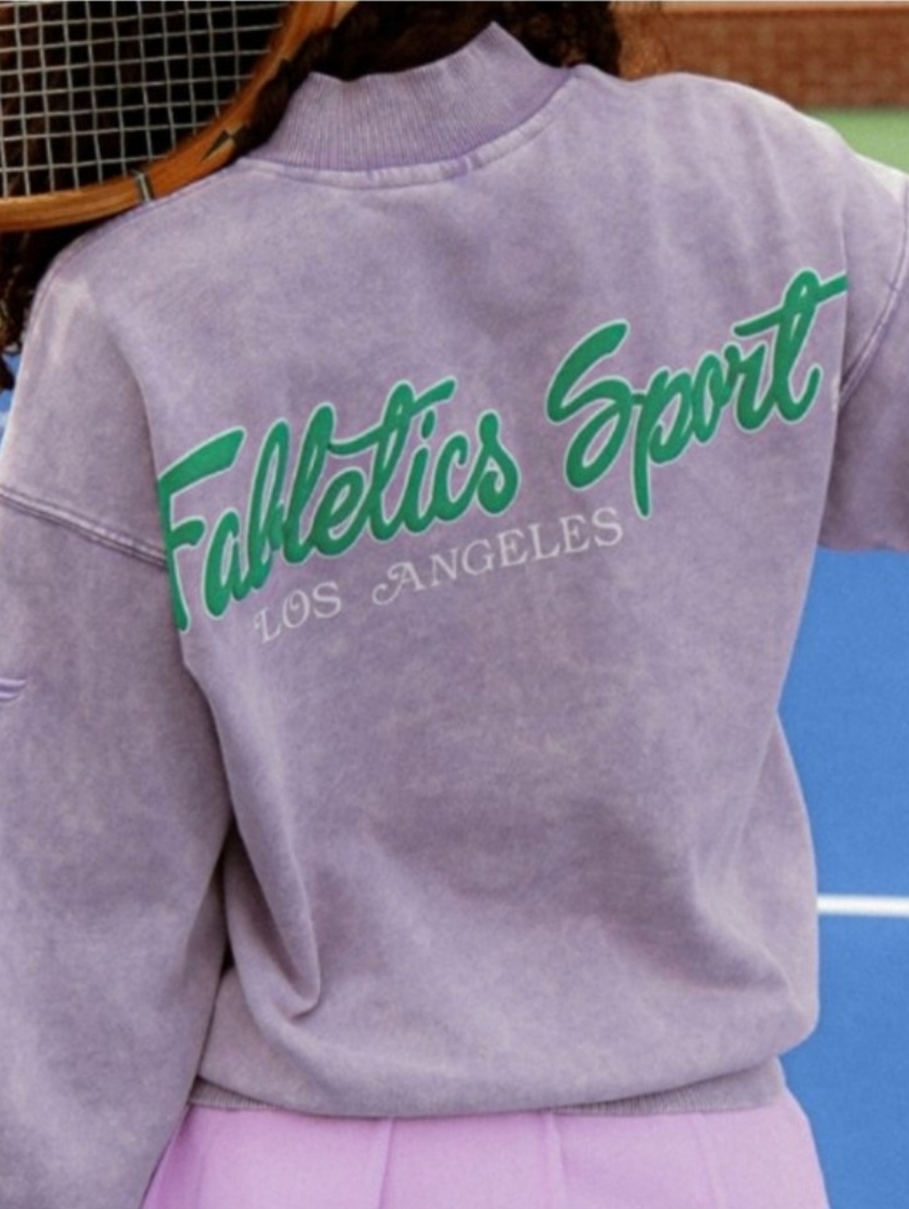 Fabletics Sport Lavender Acid Wash 1/4 Zip Pullover Sweatshirt - Fits Like Mediu